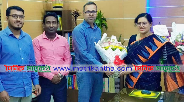 রাজবাড়ীর নবাগত জেলা প্রশাসককে জেলা  পরিষদের প্রধান নির্বাহী কর্মকর্তার শুভেচ্ছা